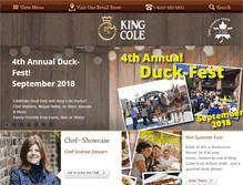 Tablet Screenshot of kingcoleducks.com